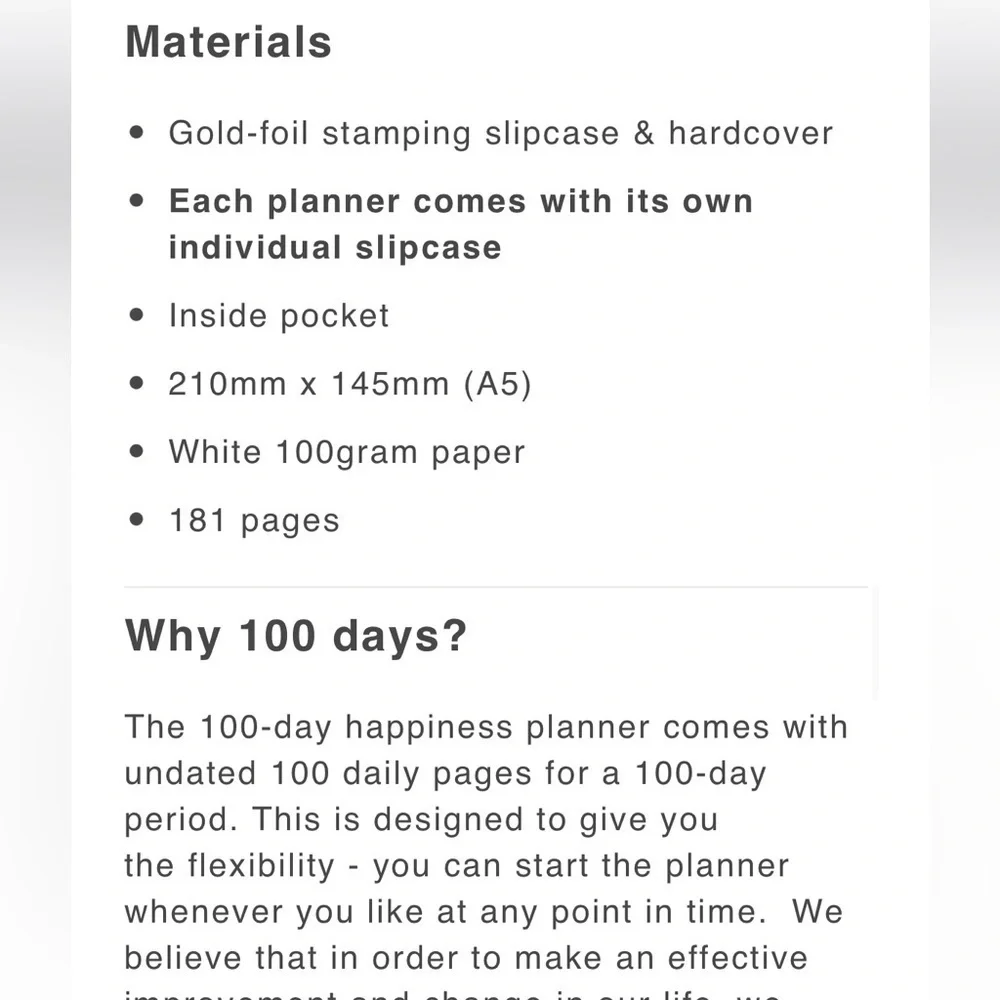 Anthropologie THE 100-DAY HAPPINESS PLANNER Lilac  Mindfulness Therapy Journal